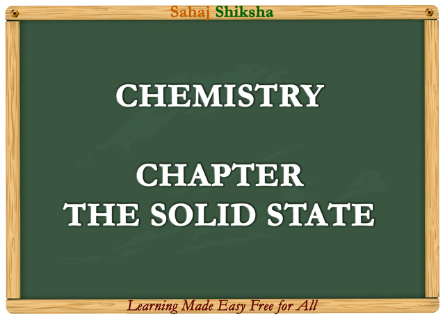 SOLID STATE CHAPTER 1 