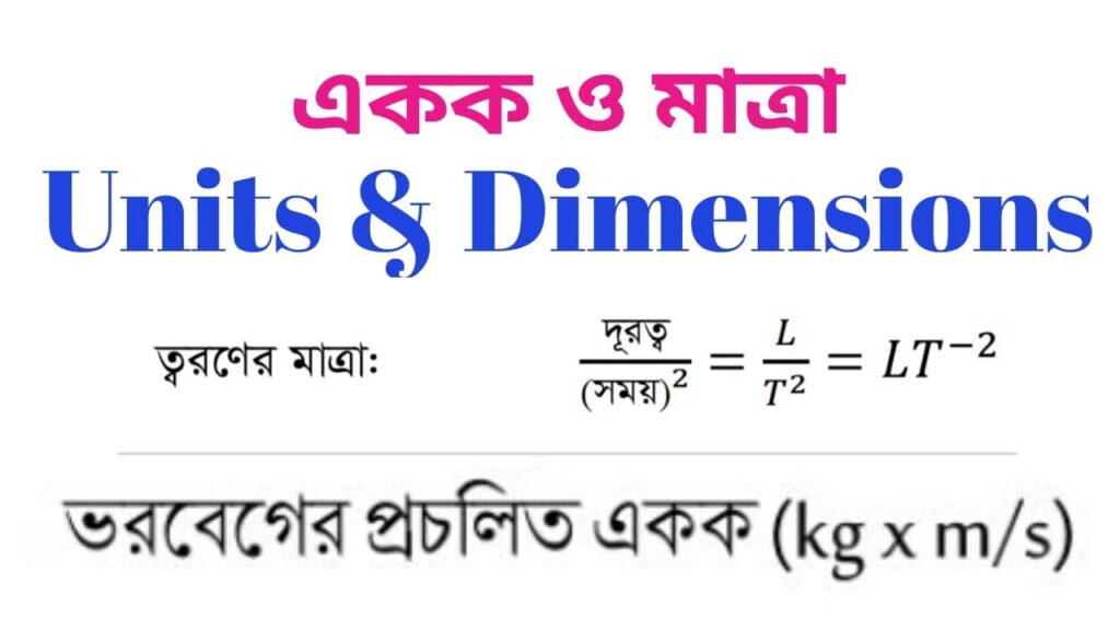 units & dimensions